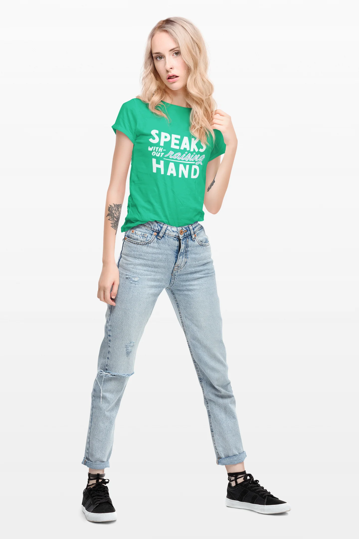 Adult Size Short Sleeve Tee | Speaks Without Raising Hand - Fun Unisex Jersey Short Sleeve Shirt, Gift for Homeschooler - Image 3
