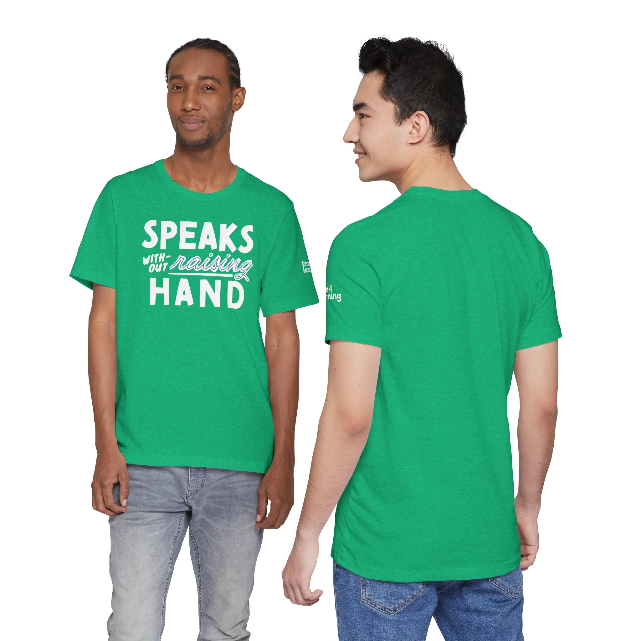 Adult Size Short Sleeve Tee | Speaks Without Raising Hand - Fun Unisex Jersey Short Sleeve Shirt, Gift for Homeschooler - Image 6