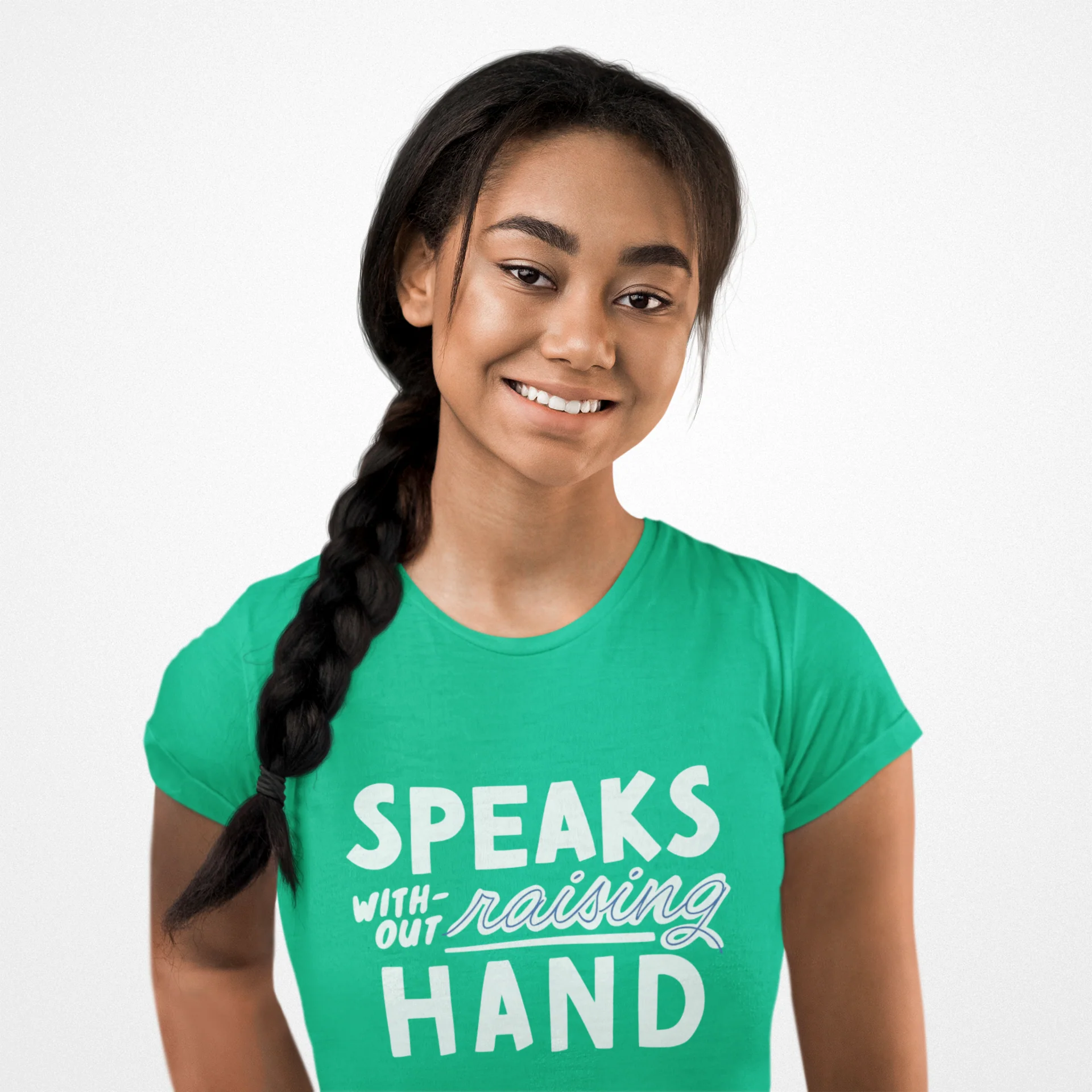 Adult Size Short Sleeve Tee | Speaks Without Raising Hand - Fun Unisex Jersey Short Sleeve Shirt, Gift for Homeschooler - Image 7