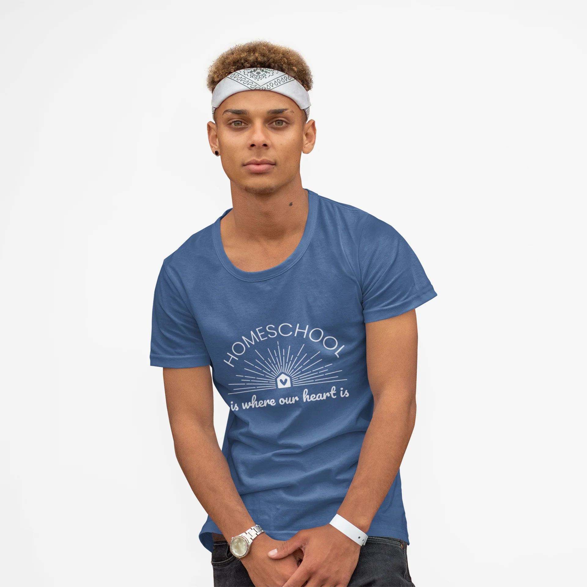 Adult Short Sleeve Tee | Homeschool Is Where Our Heart Is - Unisex Mineral Wash, Homeschool,  Perfect Gift for Homeschool Moms & Dads, Fashionable Everyday Wear - Image 10