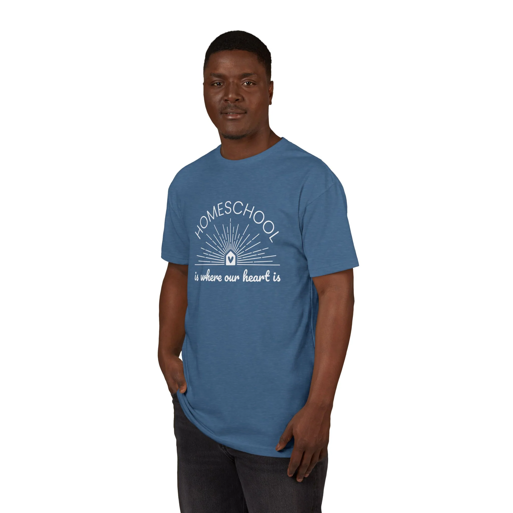Adult Short Sleeve Tee | Homeschool Is Where Our Heart Is - Unisex Mineral Wash, Homeschool,  Perfect Gift for Homeschool Moms & Dads, Fashionable Everyday Wear - Image 7