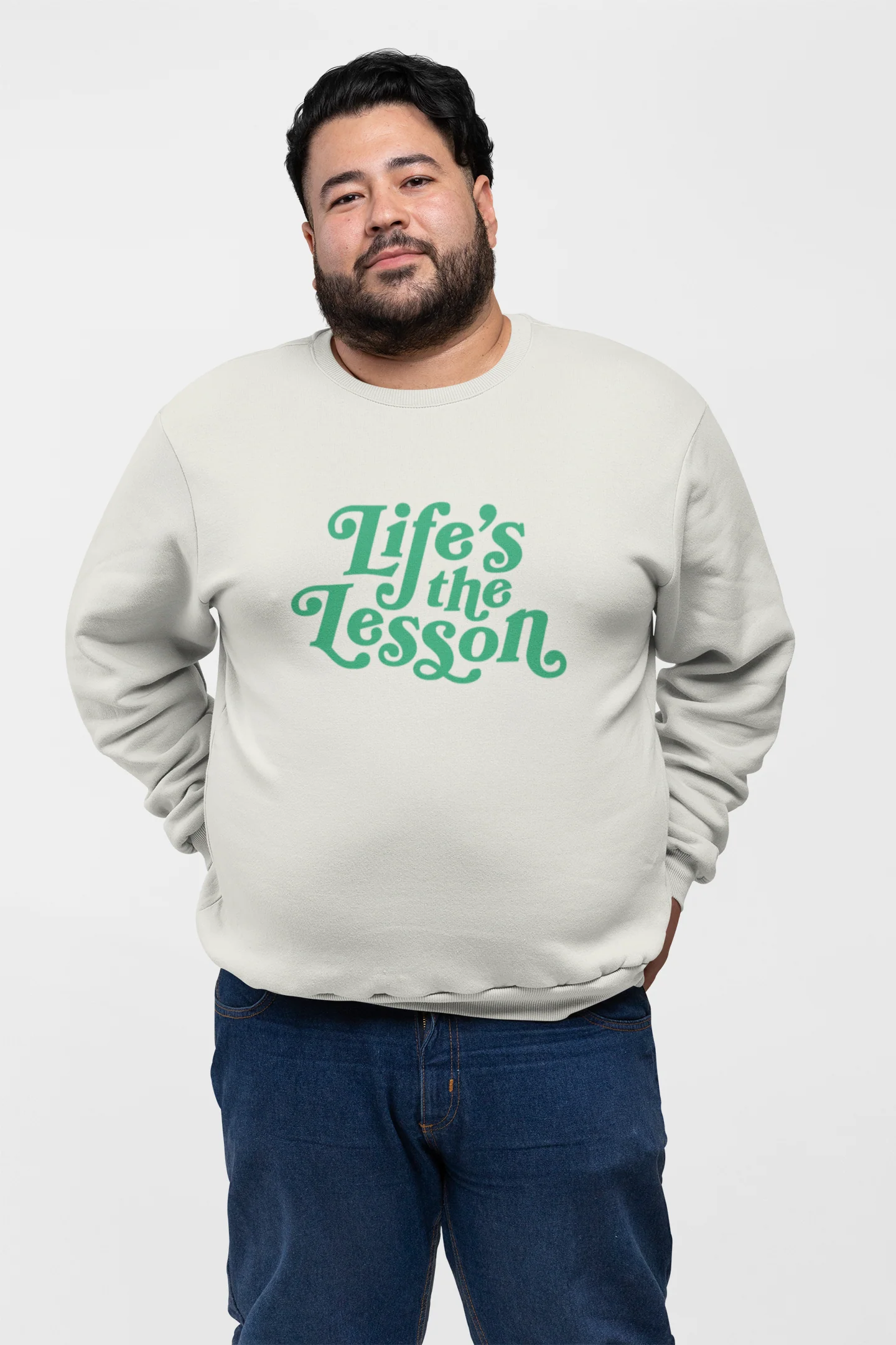 Adult Unisex Crewneck Sweatshirt | Life's the Lesson | Cozy Homeschool Gift for Students, Parents, Education Inspired Apparel, Casual Wear - Image 4