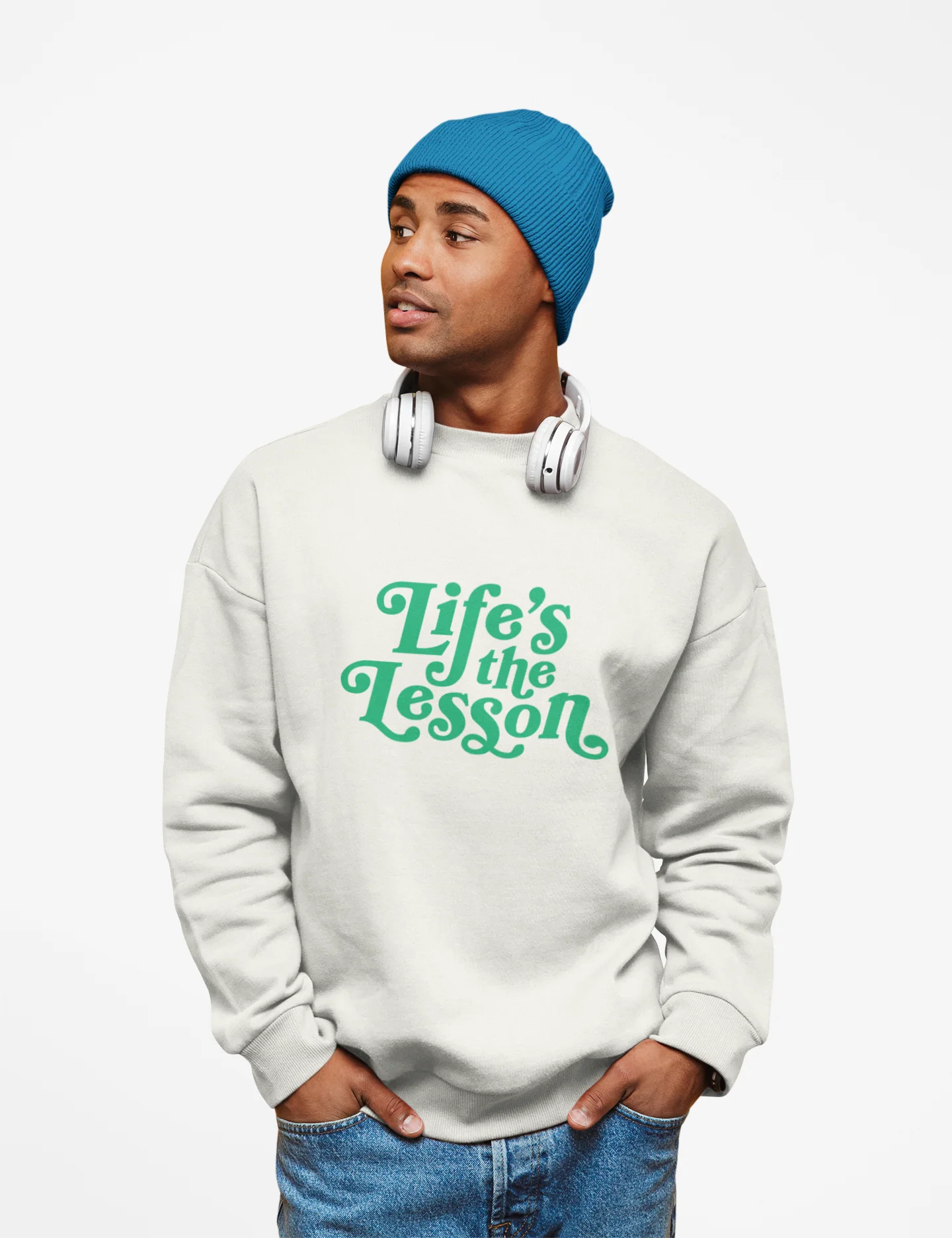 Adult Unisex Crewneck Sweatshirt | Life's the Lesson | Cozy Homeschool Gift for Students, Parents, Education Inspired Apparel, Casual Wear - Image 5