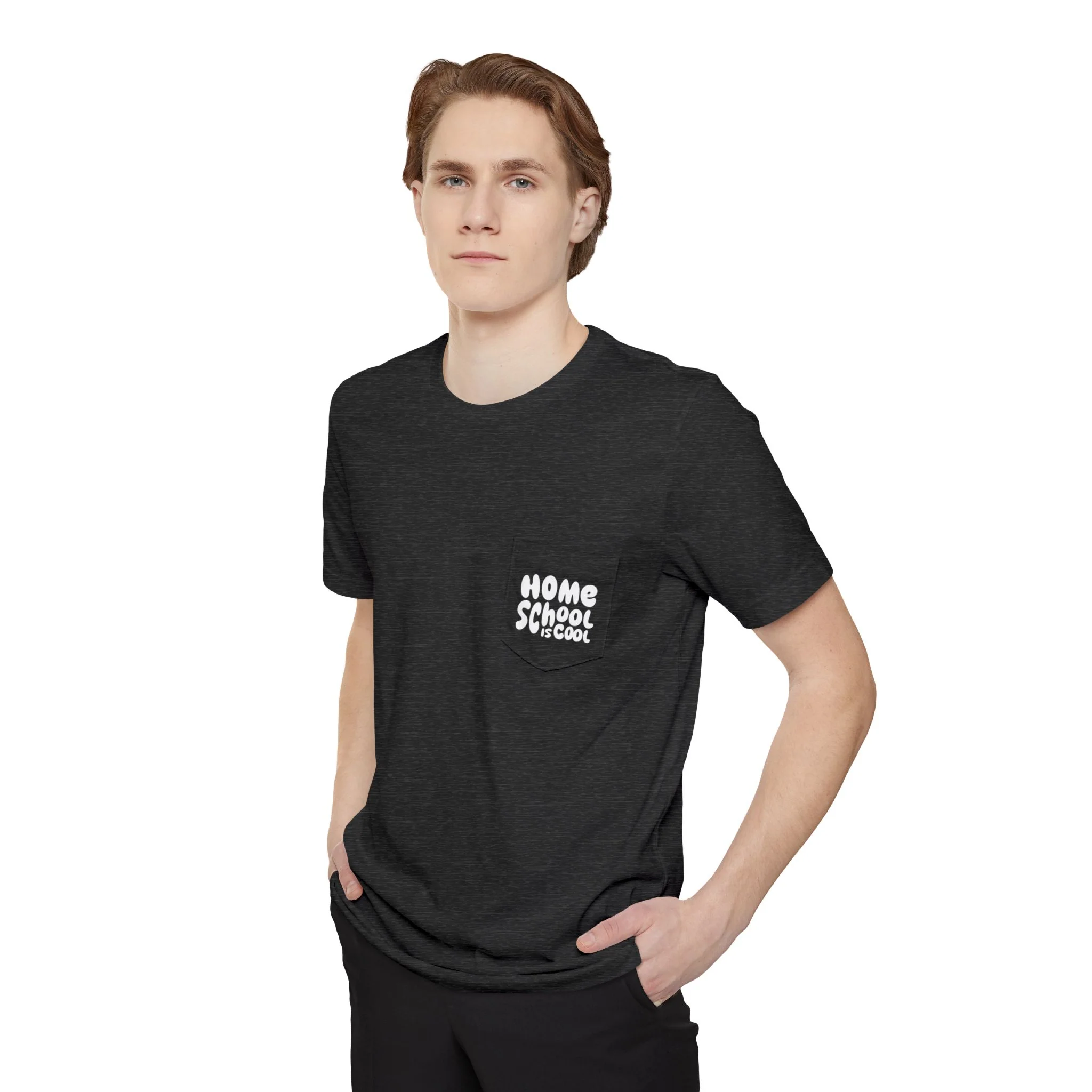 Unisex Adult Size Pocket T-Shirt | Homeschool is Cool - Casual Tee, Homeschool Gift, Everyday Wear, Comfortable Style - Image 6